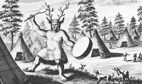 Siberian Shaman drawn by Duth Explorer Nicolaes Witsen